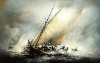 adjusting the sails