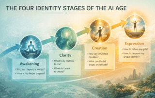 The four identity stages of the AI age: awakening, clarity, creation, and expression